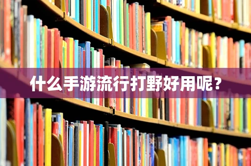 什么手游流行打野好用呢？