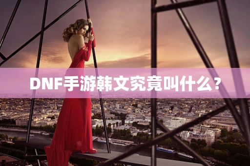 DNF手游韩文究竟叫什么？