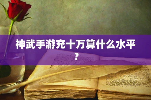 神武手游充十万算什么水平？