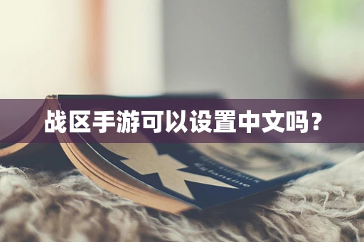 战区手游可以设置中文吗？