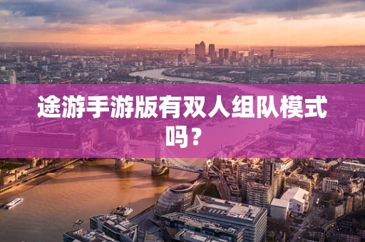 途游手游版有双人组队模式吗？