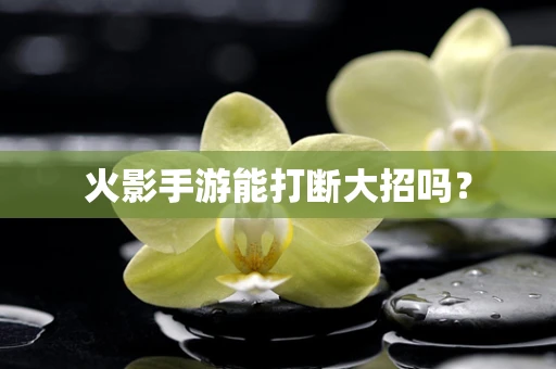火影手游能打断大招吗？