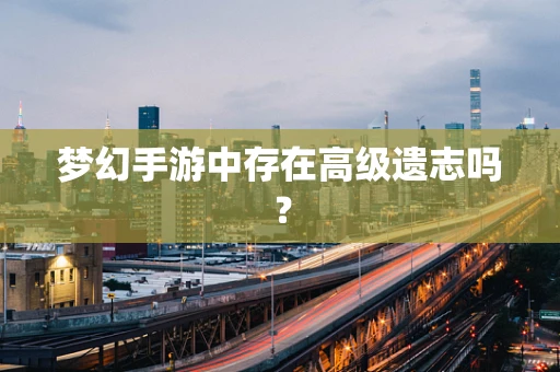 梦幻手游中存在高级遗志吗？