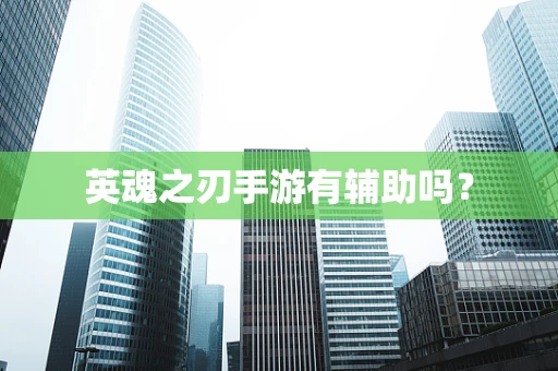 英魂之刃手游有辅助吗？