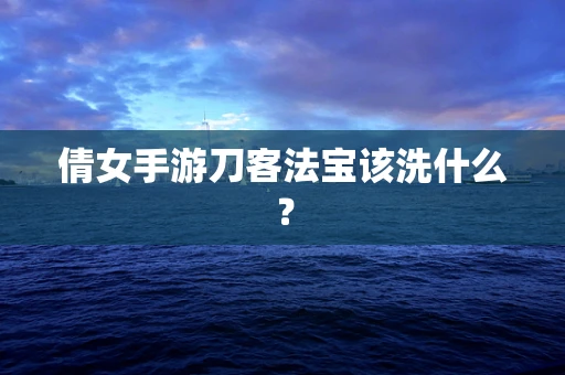 倩女手游刀客法宝该洗什么？