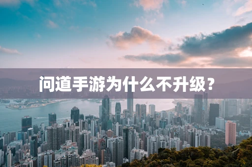 问道手游为什么不升级？