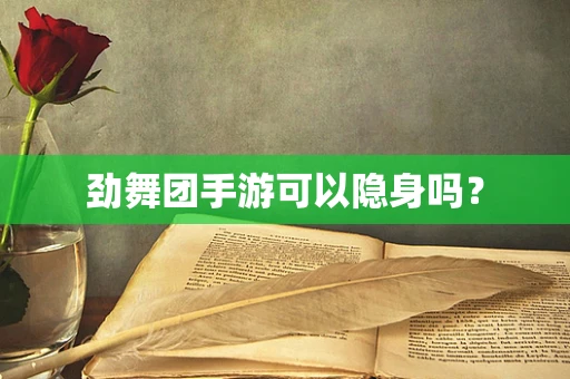 劲舞团手游可以隐身吗？