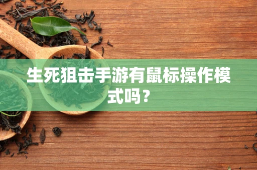 生死狙击手游有鼠标操作模式吗？
