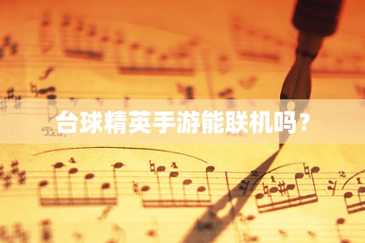 台球精英手游能联机吗？