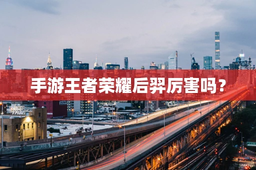 手游王者荣耀后羿厉害吗？