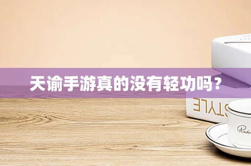 天谕手游真的没有轻功吗？