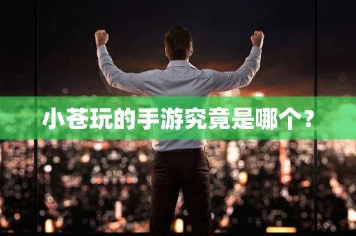 小苍玩的手游究竟是哪个？